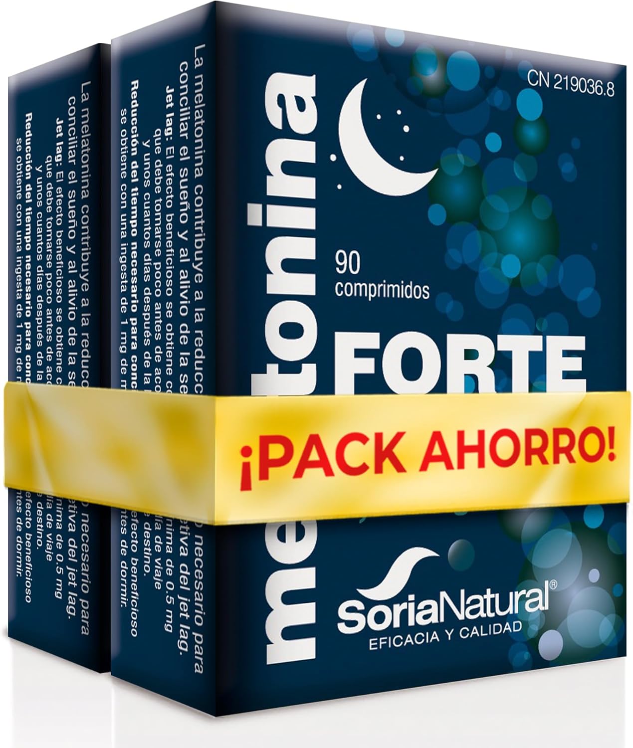 Pack 2X Mélatonine 100 % pure Soria Natural 90 comprimés