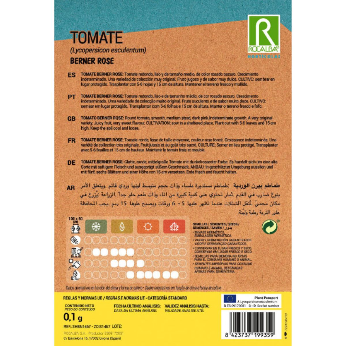 Zaden van roze tomaat van Berna
