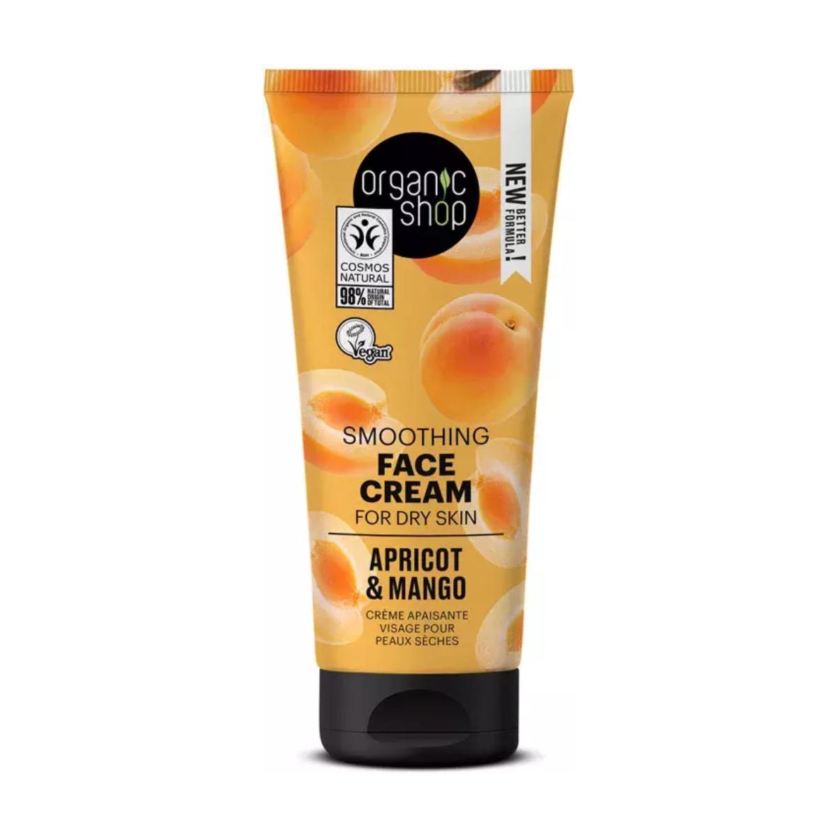 Leichte Tagescreme für trockene Haut mit Aprikose und Mango, Organic Shop 50 ml