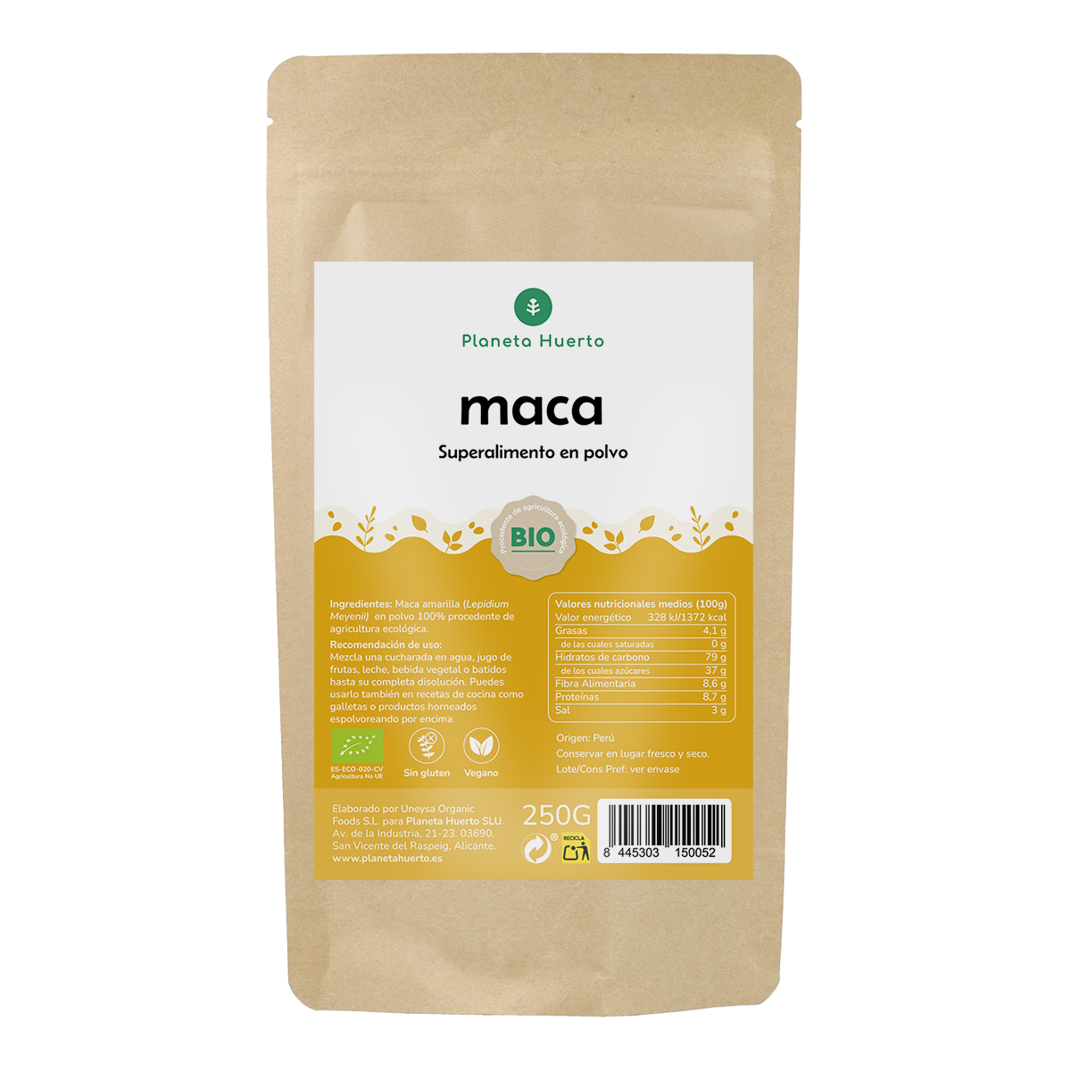 Macapoeder ECO Planeta Huerto 250g