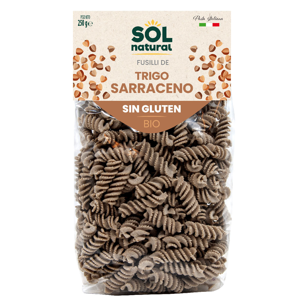 Fusillis de sarrasin sans gluten Bio Sol Natural 250 g