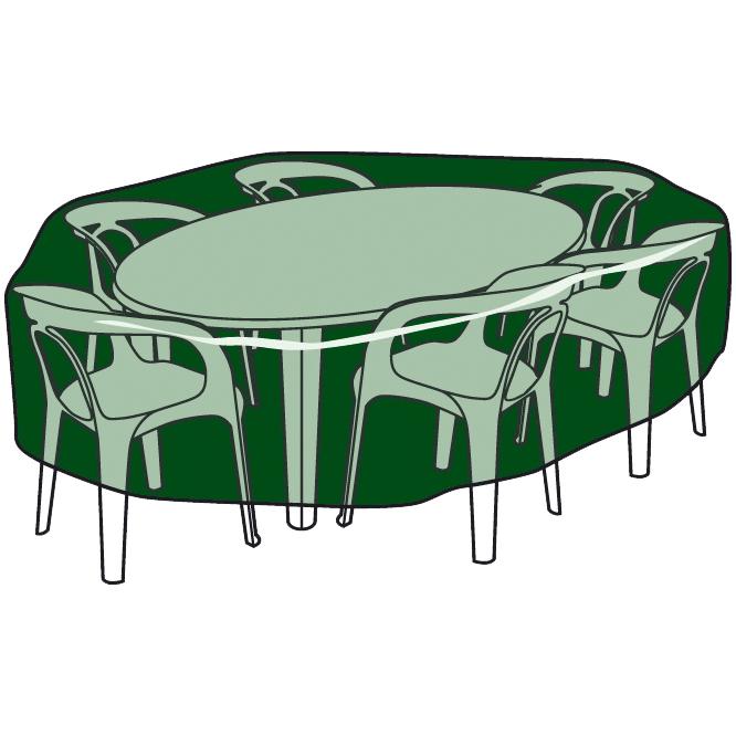Housse circulaire pour tables et chaises en polyéthylène 120 cm x 90 cm