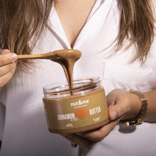 Pekannötskräm Cinnamon Roll med valnötter och mandlar Nut&Me 250 g_