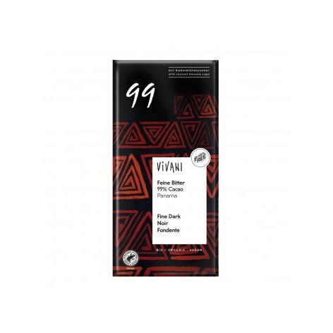 Chocolat noir 99 % Panama avec sucre de coco BIO Vivani 80 g