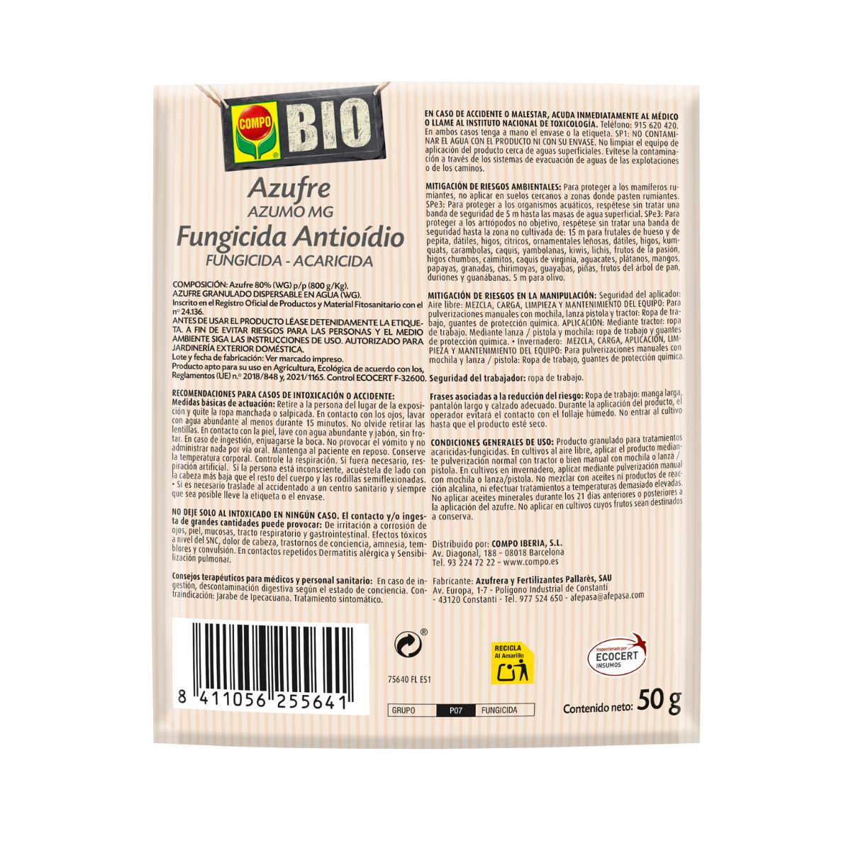 Compo Bio Fungicid akaricid Svavel Antiodio 50 g