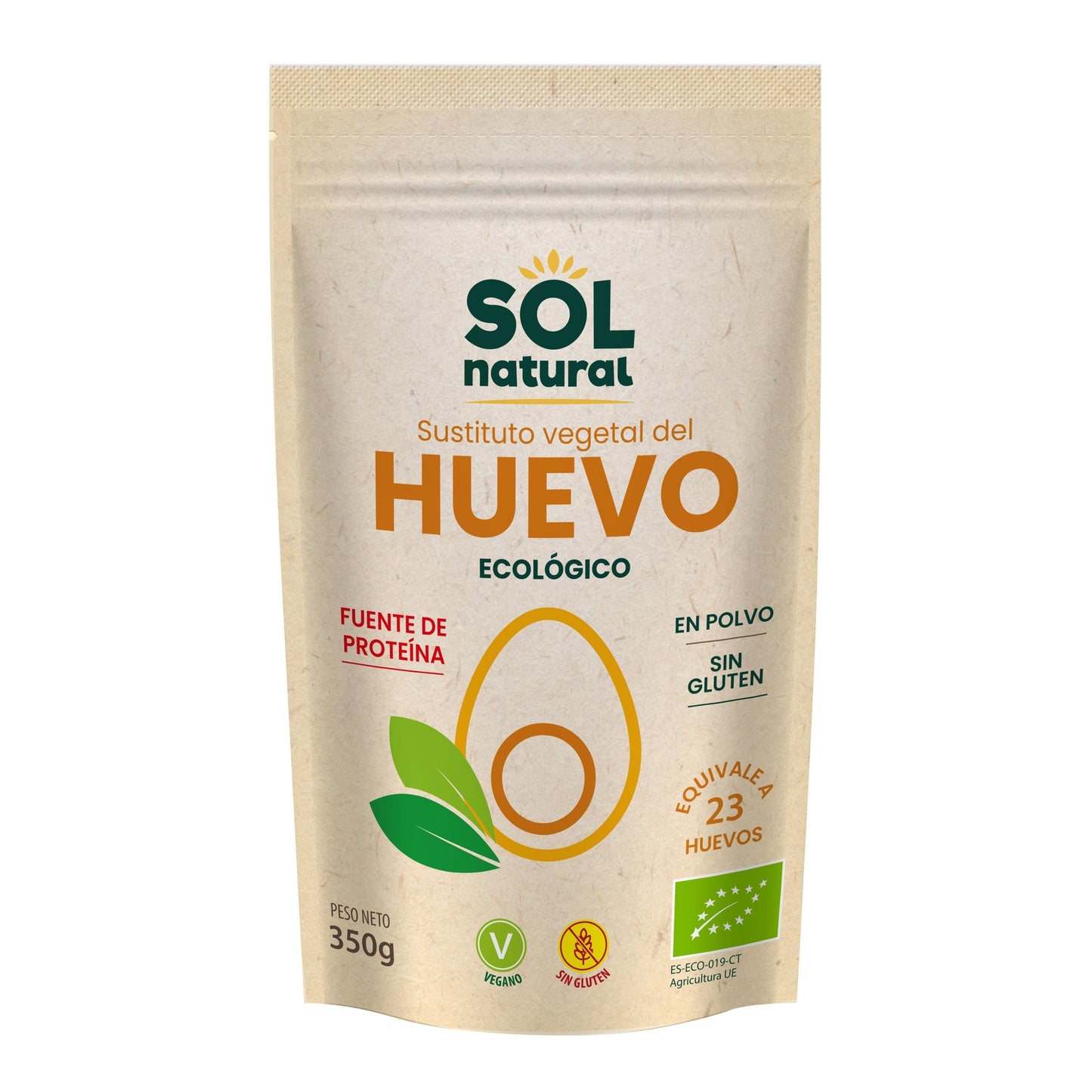 Biologisch plantaardig eivervangend poeder Sol Natural 350 g
