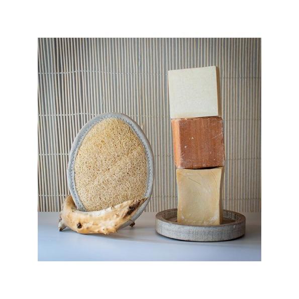 Ökologischer ovaler Luffa-Waschhandschuh