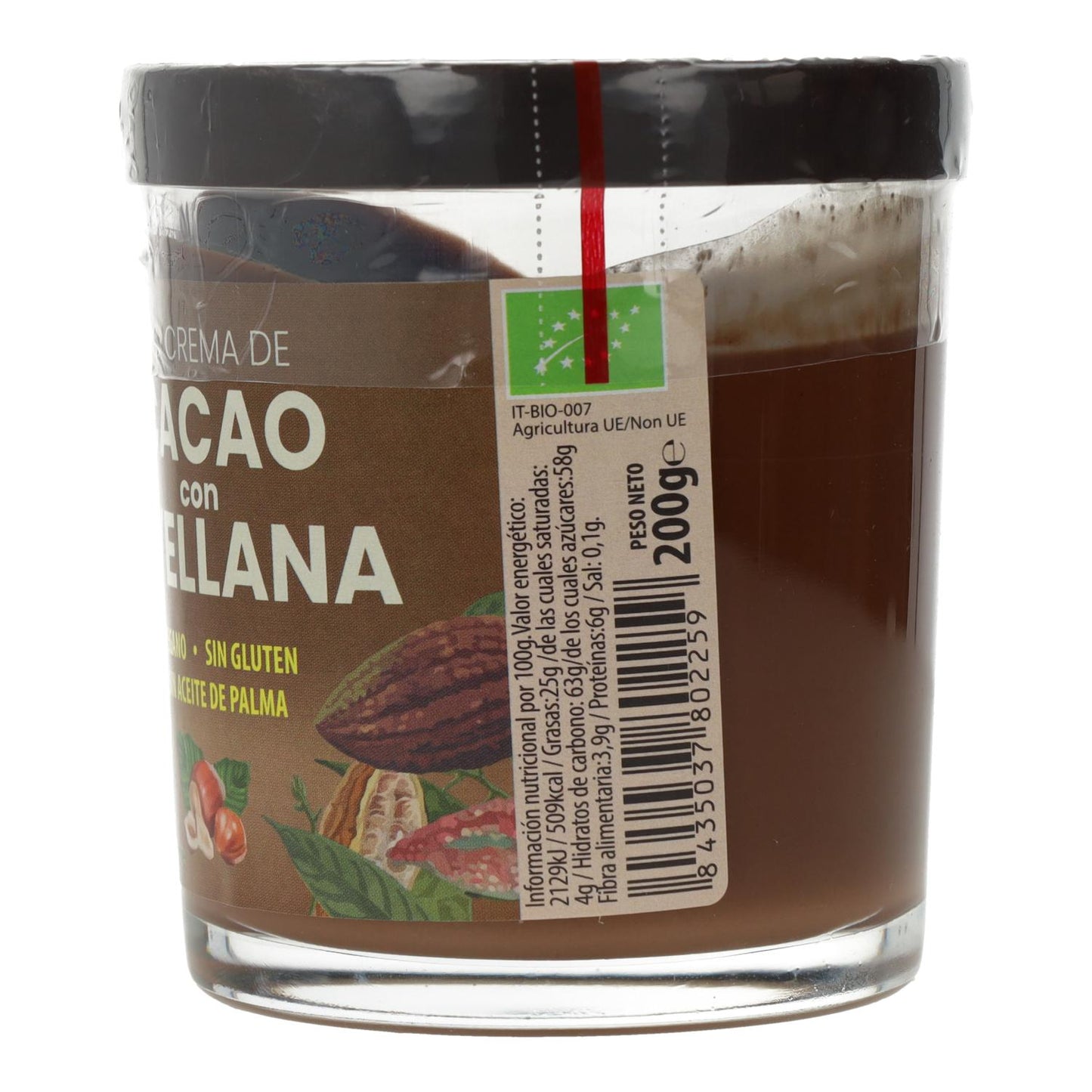 Crème de cacao bio aux noisettes Sol Natural 200 g