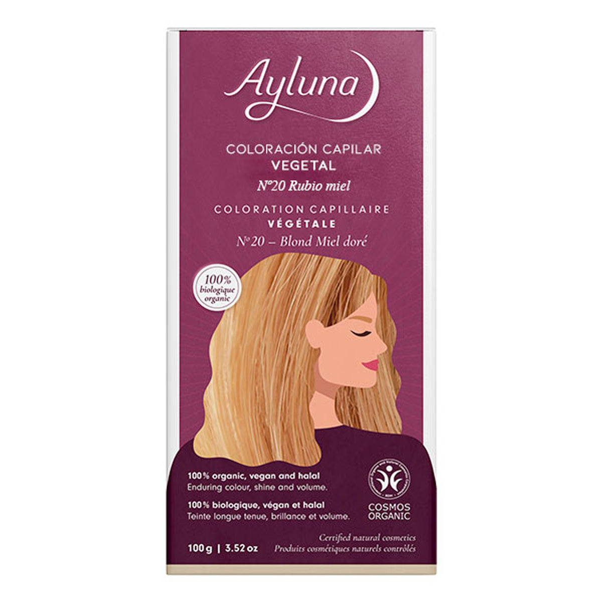 Colorante vegetale 20 Biondo Miele Ayluna, AYLUNA, 100 g