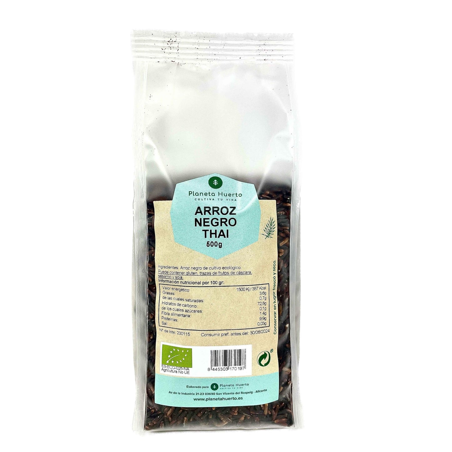 Zwarte Thaise Rijst ECO Planeta Huerto 0,5 kg