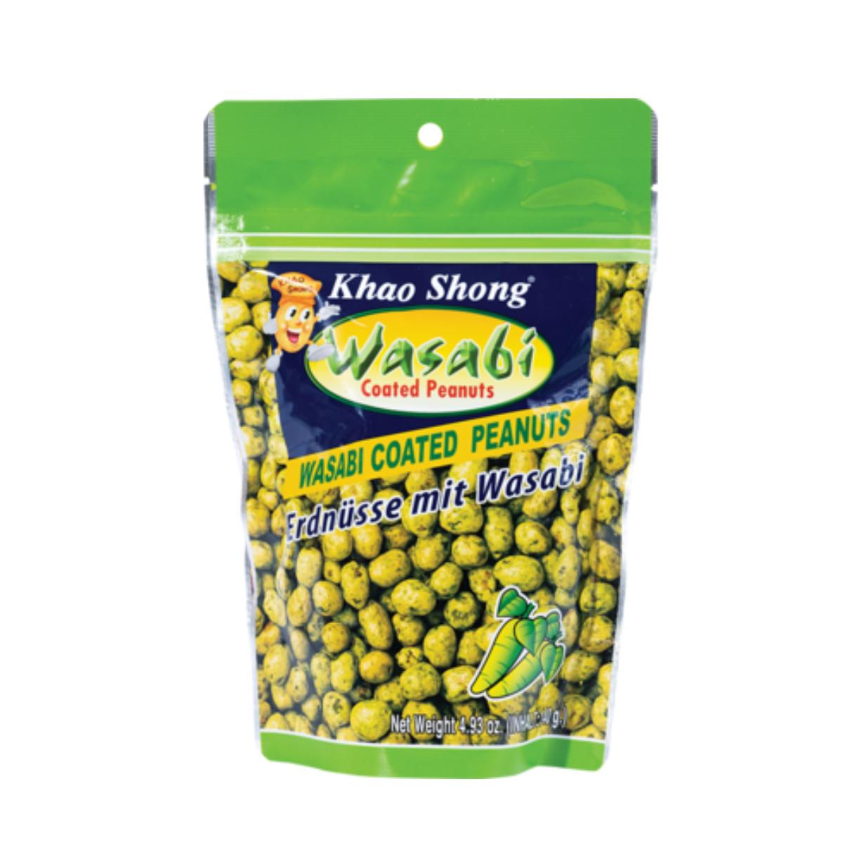 Cacahuètes au wasabi Khao Shong 140g.