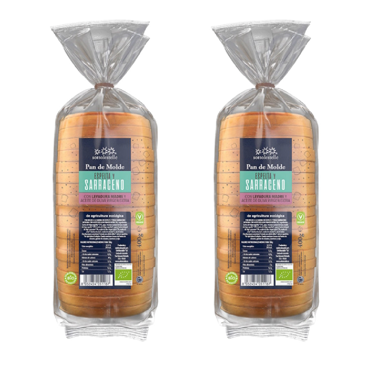 Zestaw 2x chleb pszenno-kasztanowy Sottolestelle 400 g