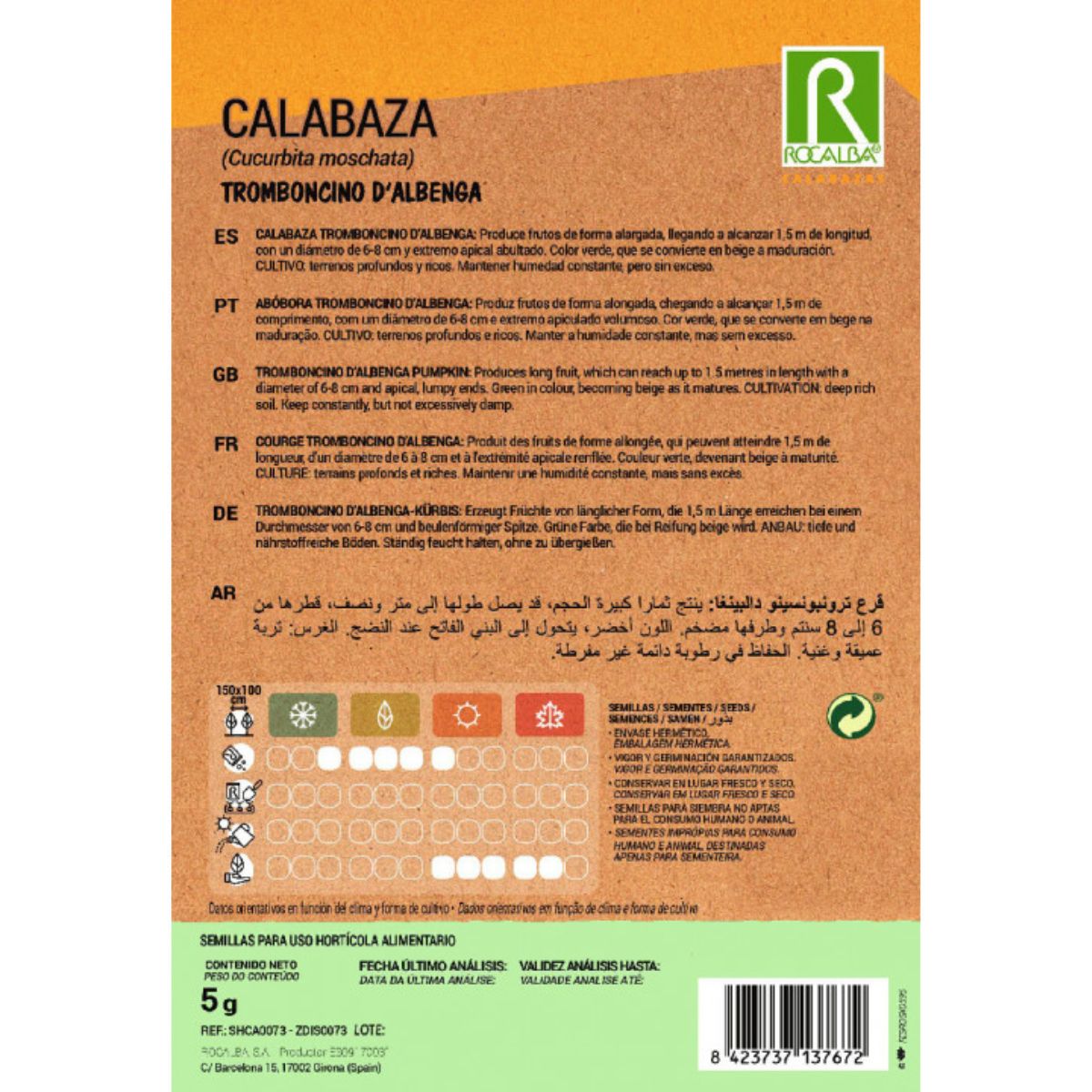 Kürbissamen Tromboncino d'Albenga