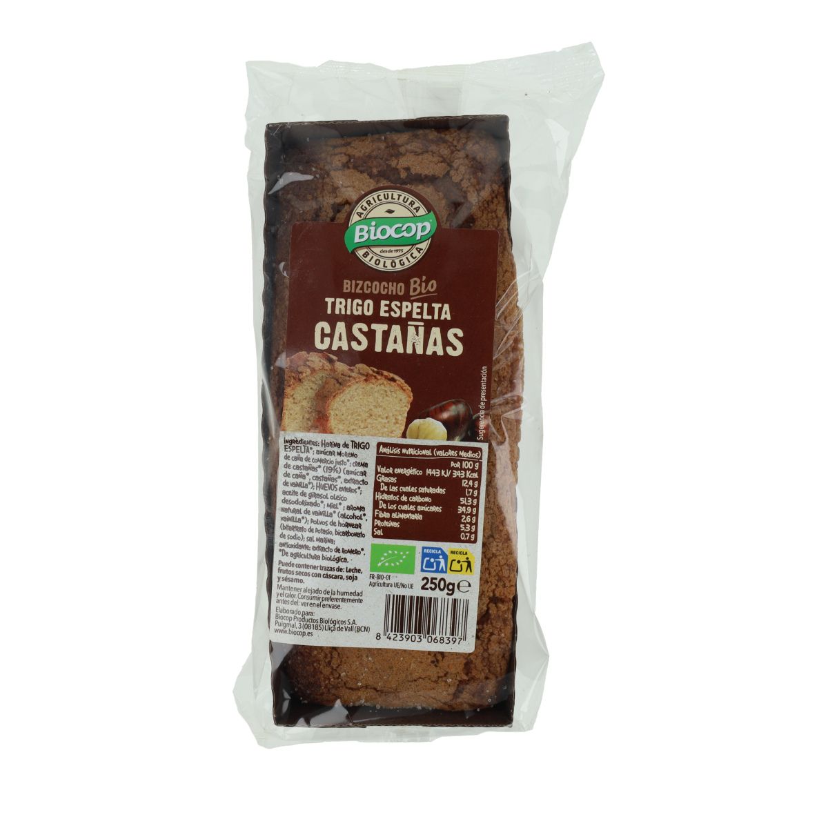 Bio-Kastanien-Dinkel-Kuchen von Biocop 250 g