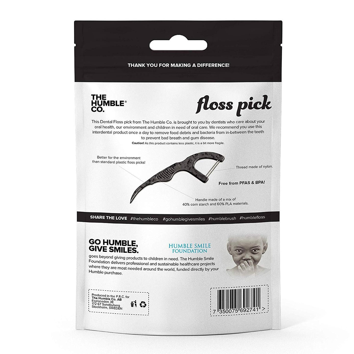 The Humble Co. Dental Floss with Handle