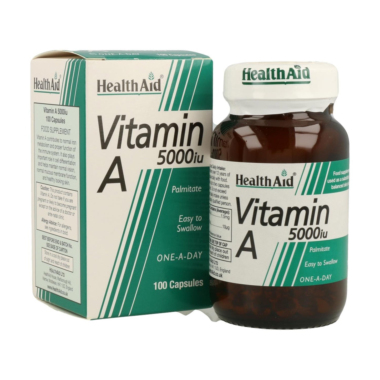 Vitamine A 5 000 UI 100 gélules Health Aid