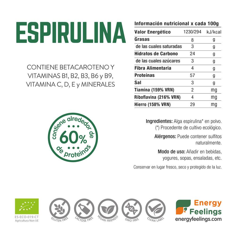 Spirulina in poedervorm ECO Energy Feelings 1 kg