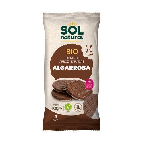 Galettes de riz enrobées de caroube Sol Natural 100 g