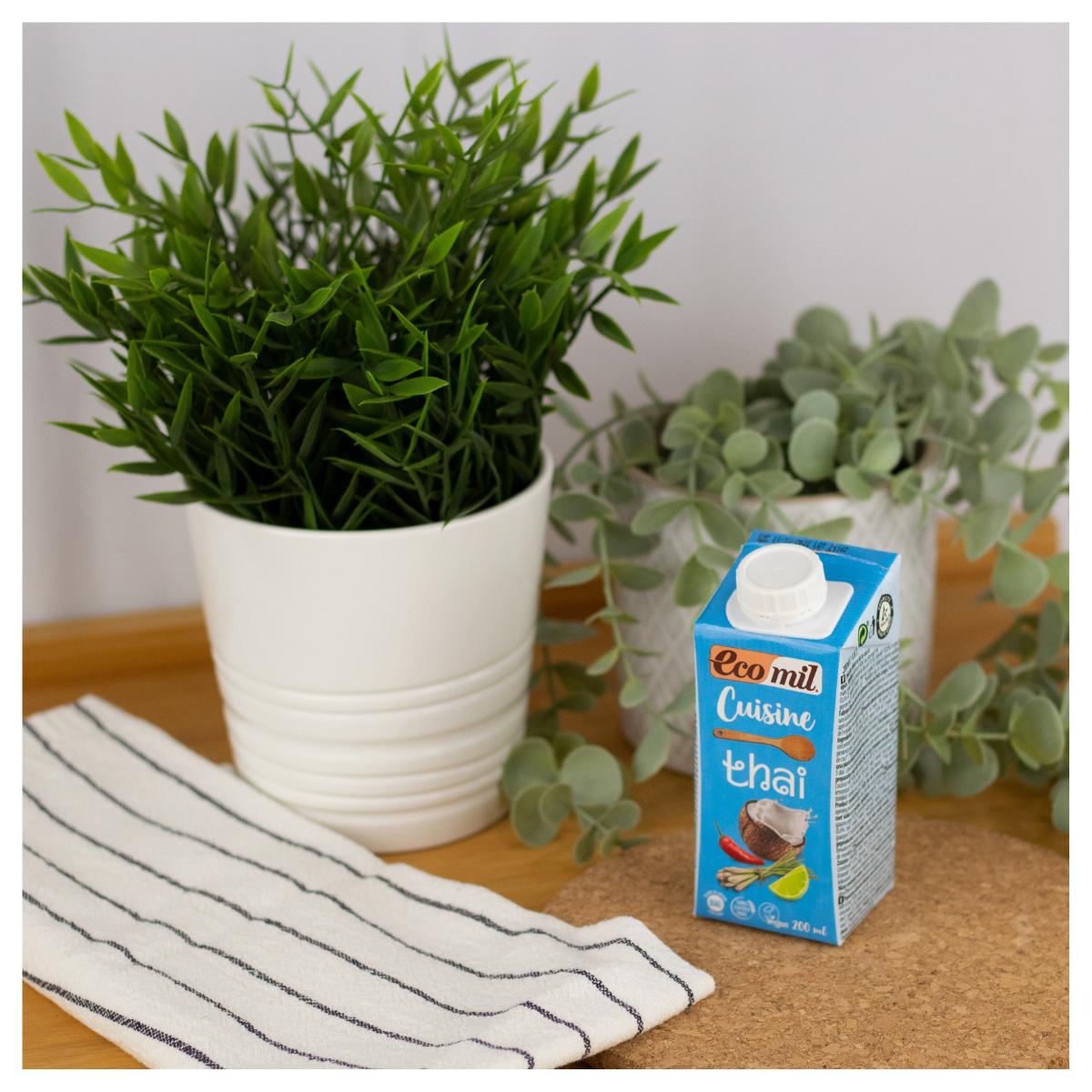Biologische plantaardige room Cuisine Coco Thai Ecomil, 200 ml