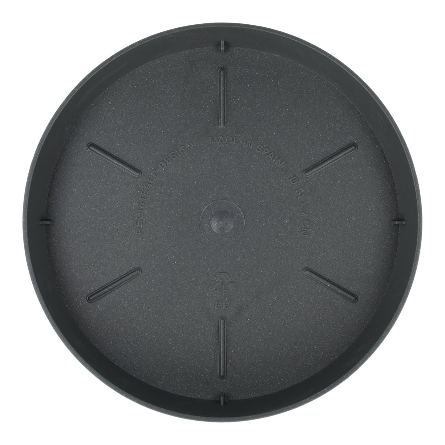 Piatto vaso Tes colore antracite D 17 x 2,5