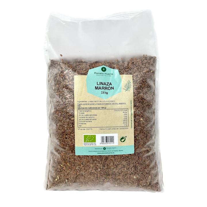 Brązowe siemię lniane ECO Planeta Huerto 2,5 kg