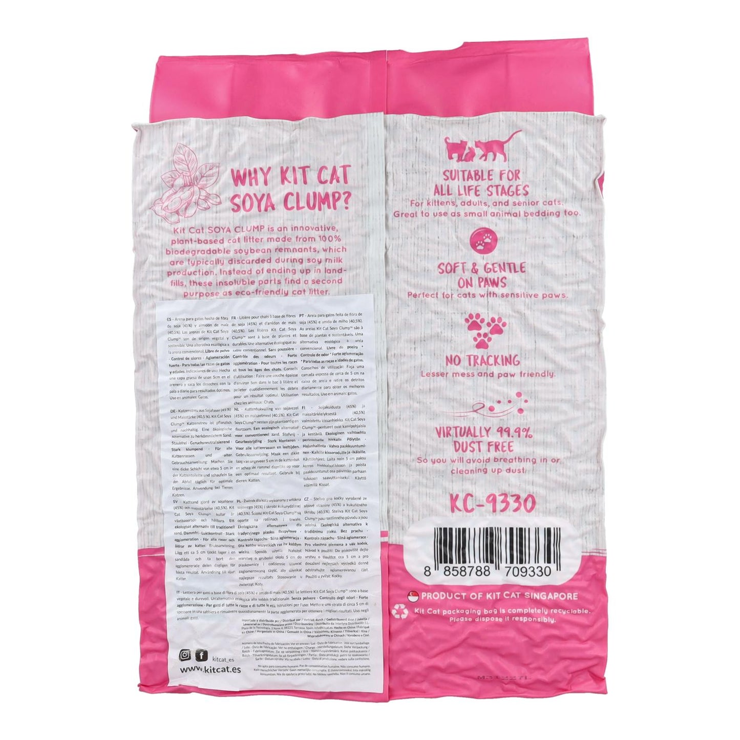 Cat Litter Kit Eco SoyaClump - Strawberry 7 L Cat Litter