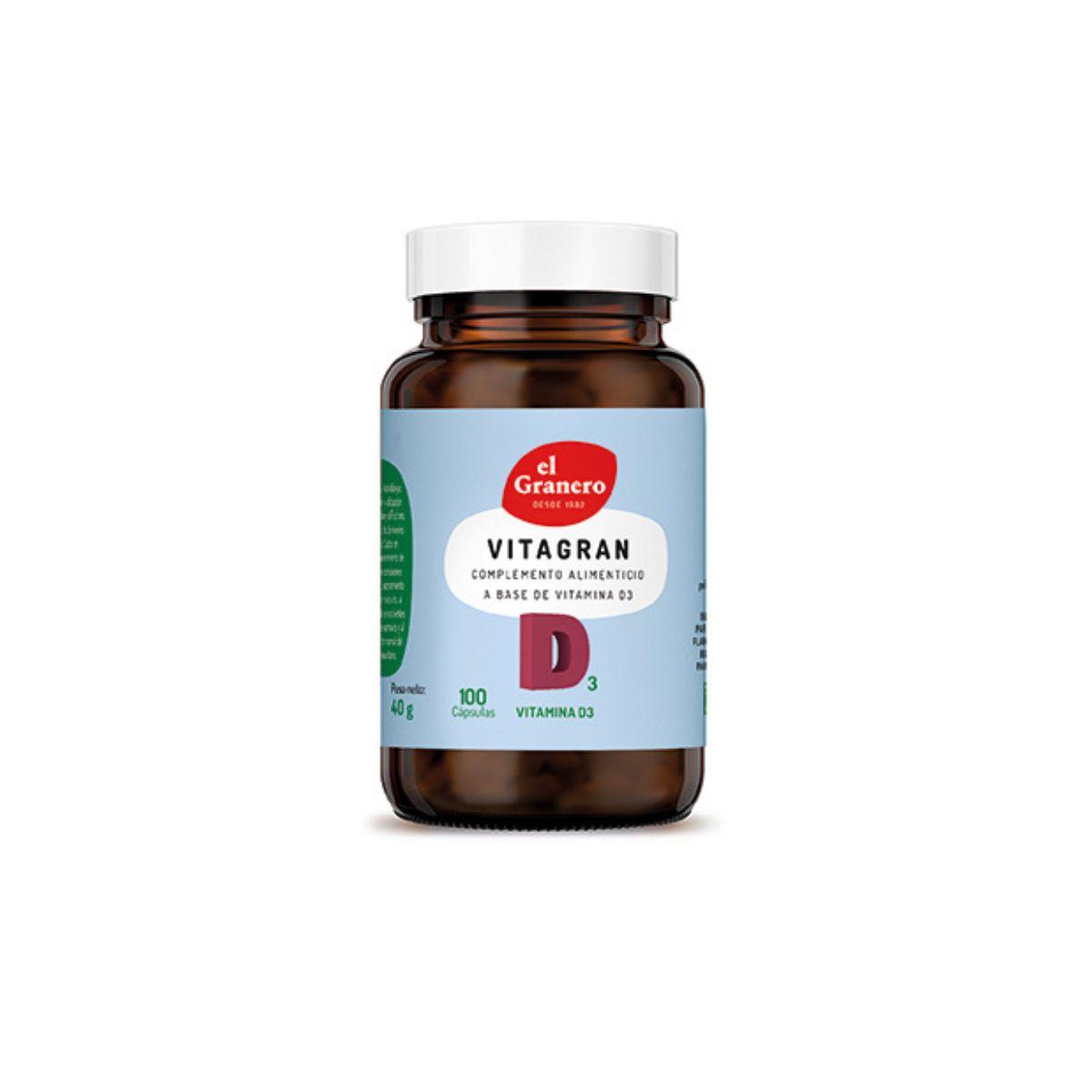 Vitagran D3 (witamina D) EL Granero, 100MCG 4000UI 100 kapsułek