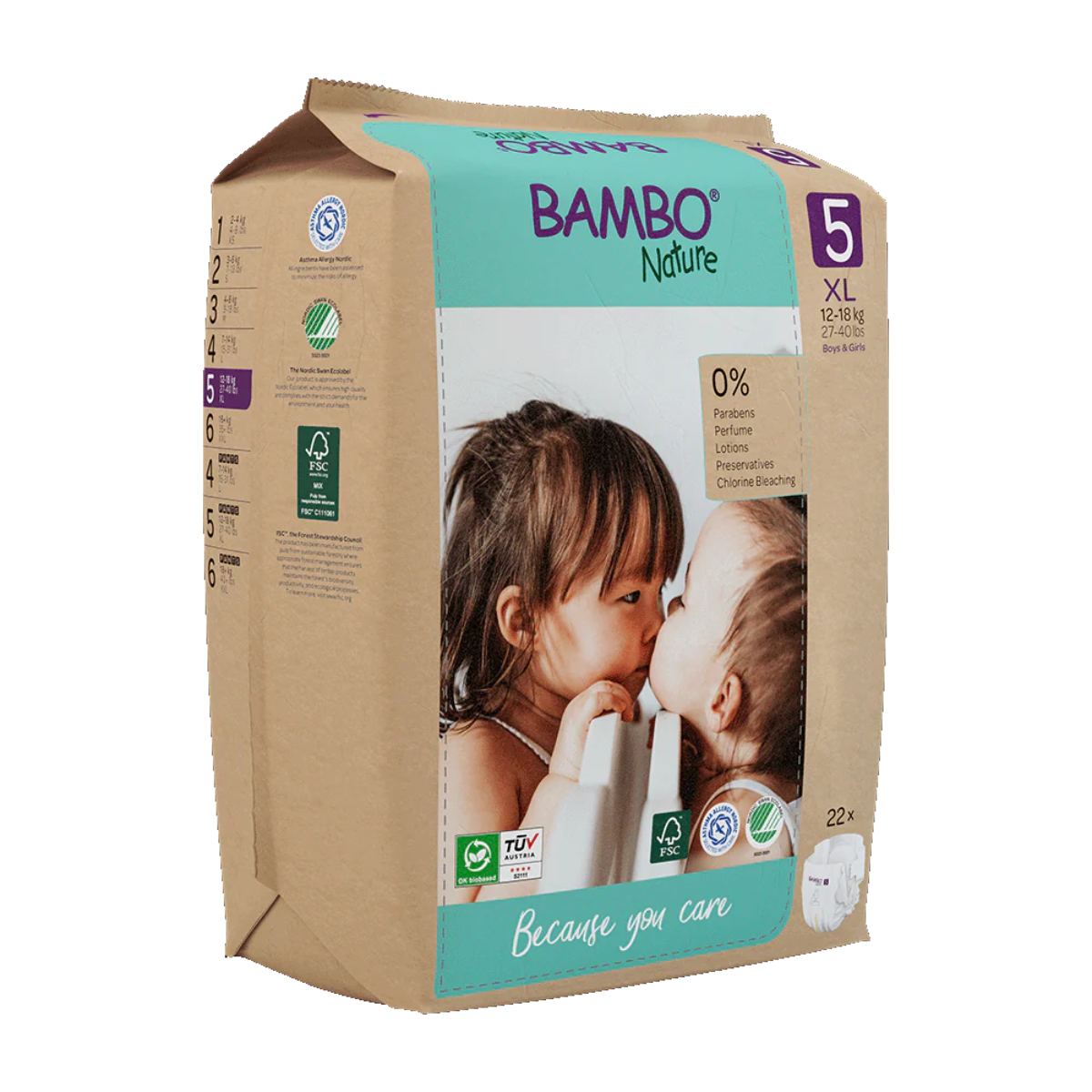Bambo Nature luiers T5 (12-18 kg) 22 stuks