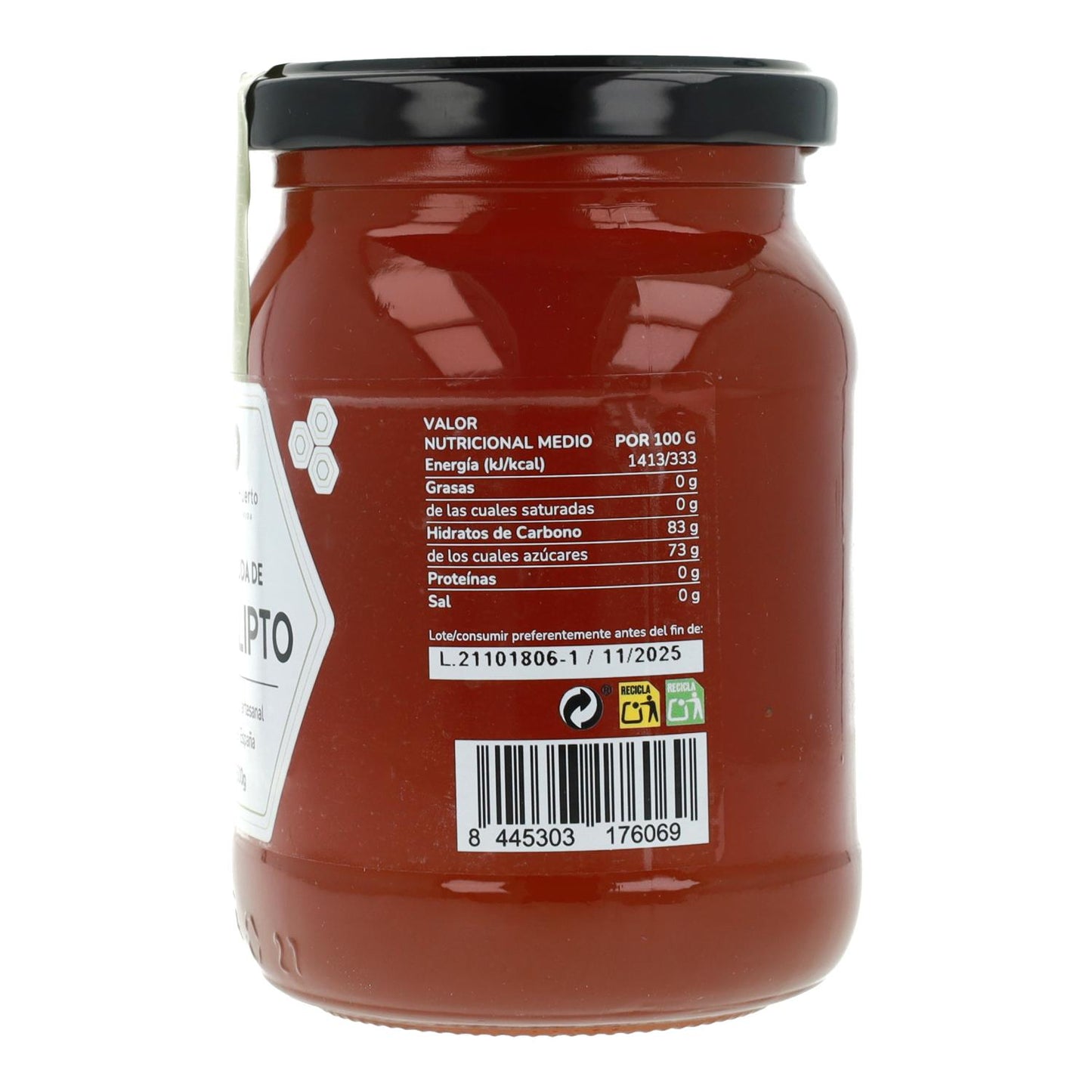 Surowy miód eukaliptusowy Planeta Huerto 500 g