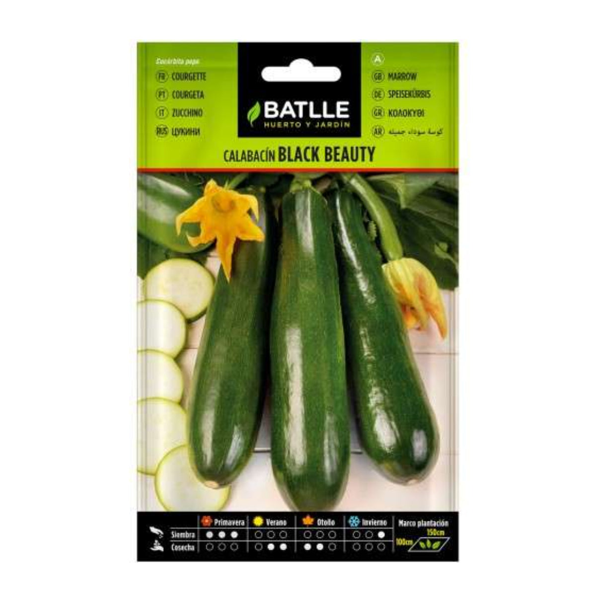 Graines de courgette Black Beauty Cultivers Batlle