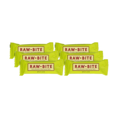 6er-Pack Bio-Riegel Raw-Bite Limette 50 g