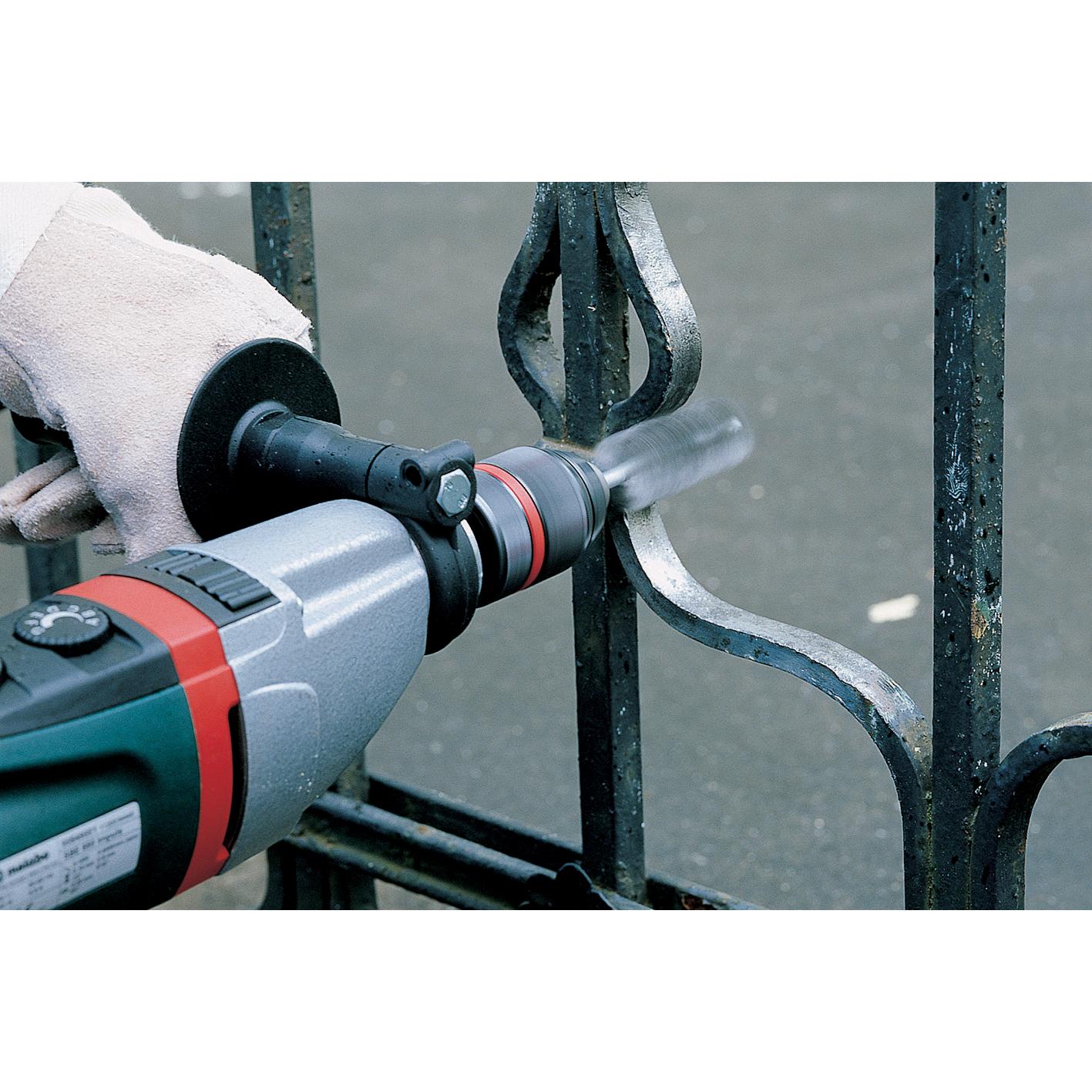 Wolfcraft 2104000 – 1 Metallwalzenbürste, Schaft 6 mm Ø 28 x 60 x 95 mm