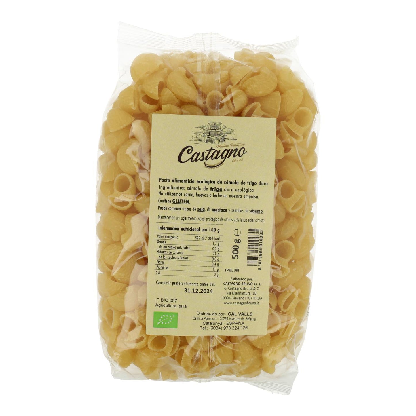 Castagno Organic Durum Wheat Galets 500 g