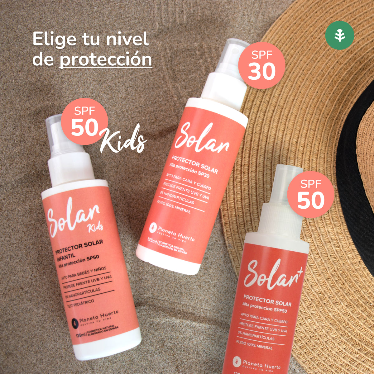 100% mineral solskyddsmedel SPF 30 Planeta Huerto 125 ml