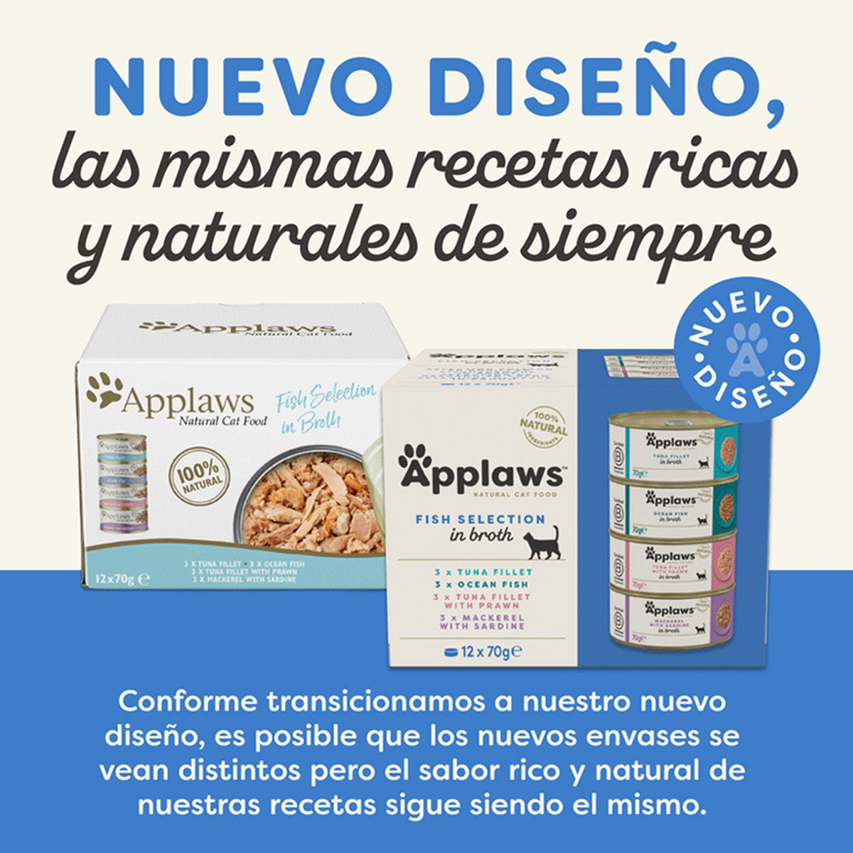 Applaws Cat Dose Fischauswahl Multipack 12 x 70 g Nassfutter in Brühe für Katzen