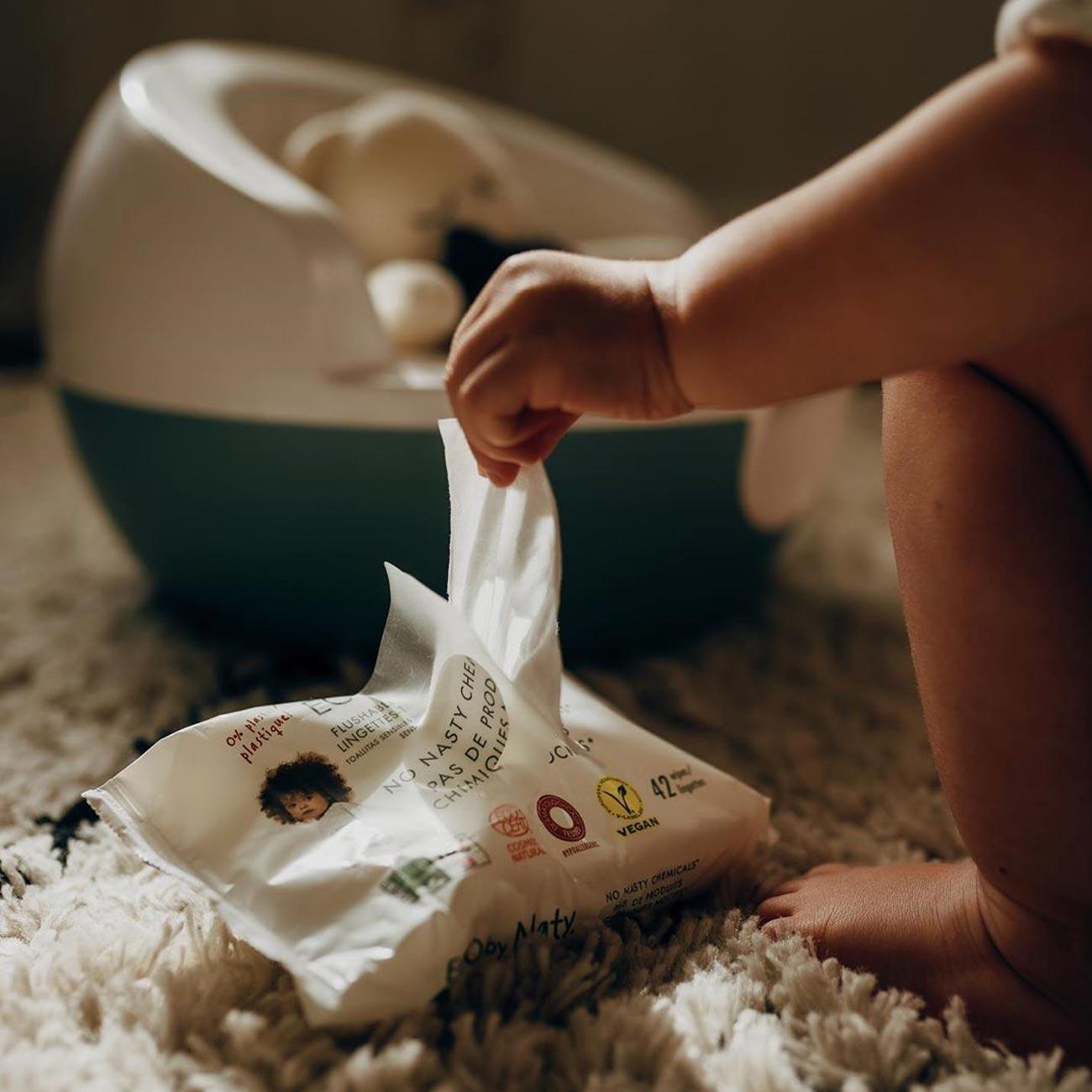 Feuchttücher mit Aloe Vera Naty 56 Stück