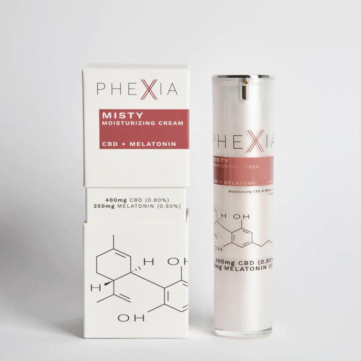 Crème hydratante au CBD et à la mélatonine Misty Phexia 50 ml