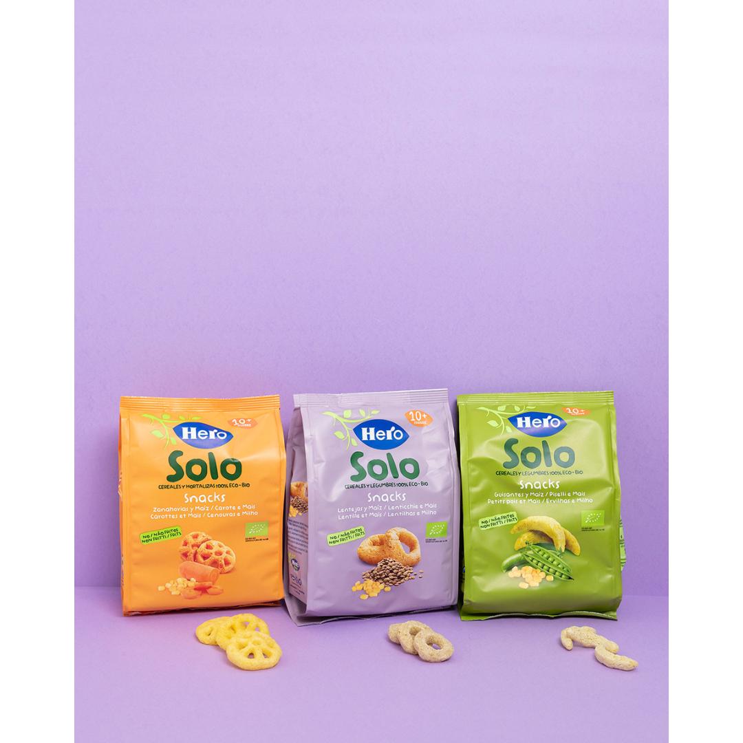 Pack of 7 Eco Carrot and Corn Snacks 40 g-Hero Solo