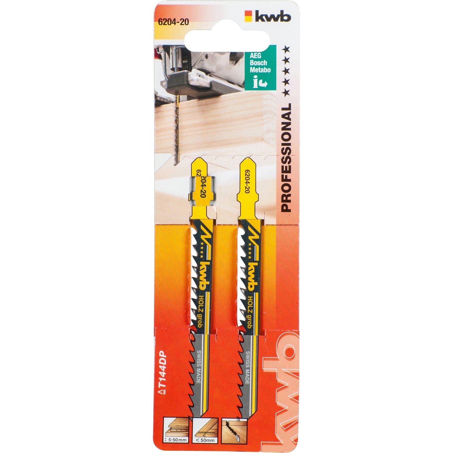 Twee HCS-zaagbladen voor hout 100 grove zaagsnede KWB PRO