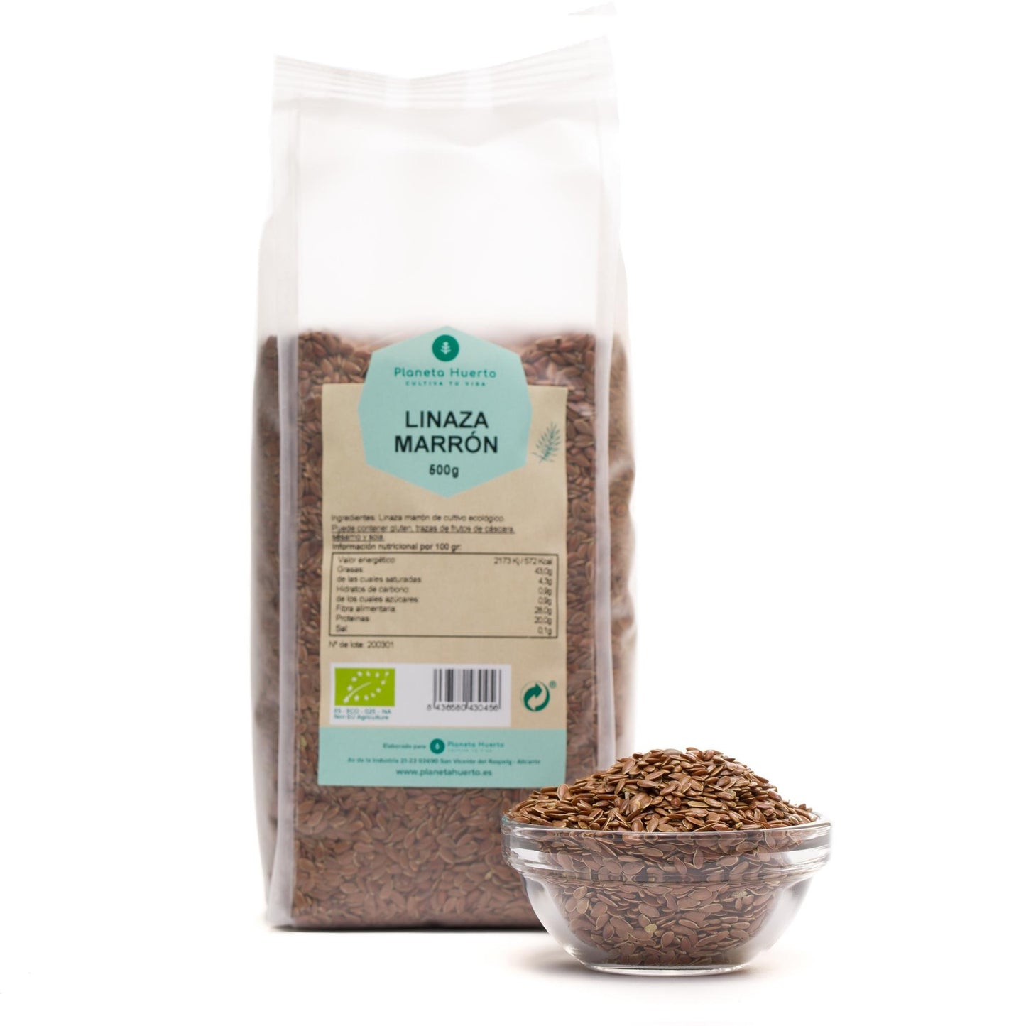 Bruin linnen ECO Planeta Huerto 500 g