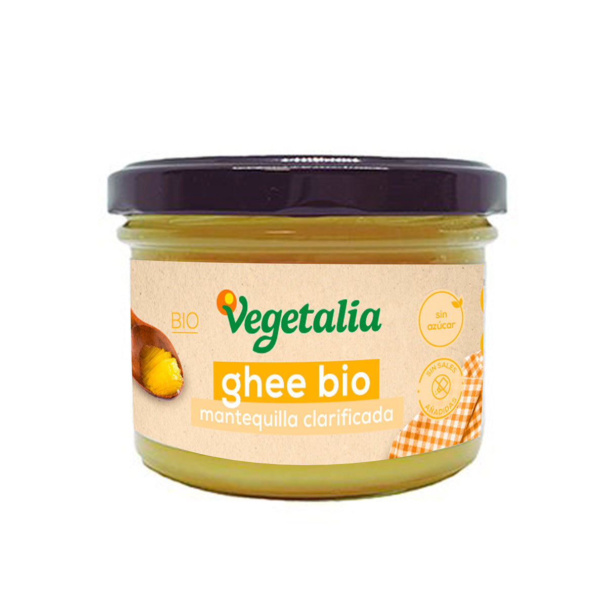 Ghee klarifierad smör 100 % naturlig Vegetalia 220 ml