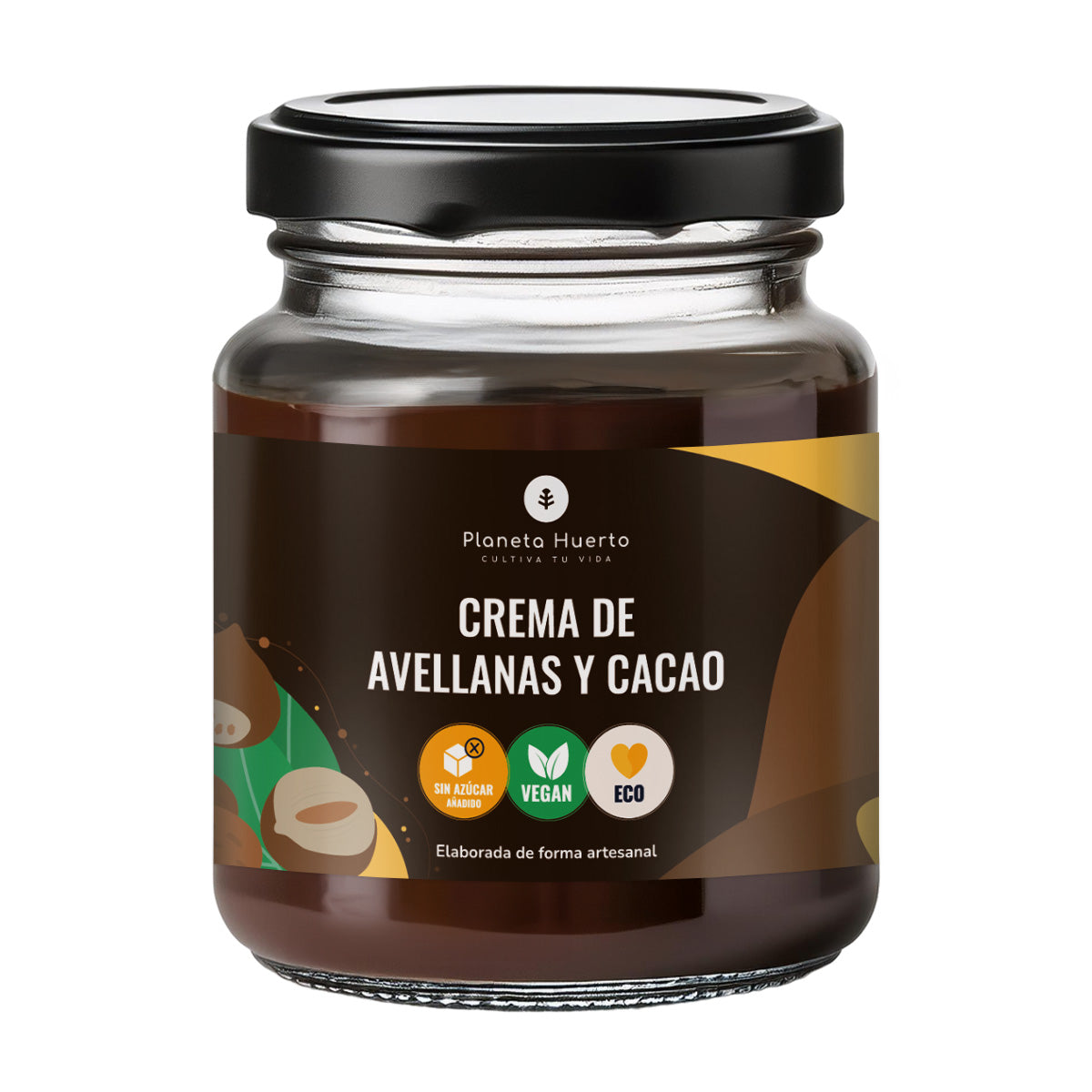 Haselnuss- und Kakaocreme ohne Zuckerzusatz ECO Planeta Huerto 230 g