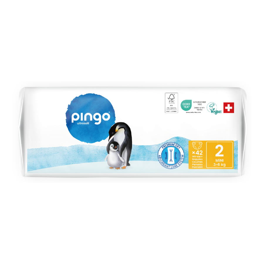 Luiers T2 (3-6 kg) Pingo 42 stuks