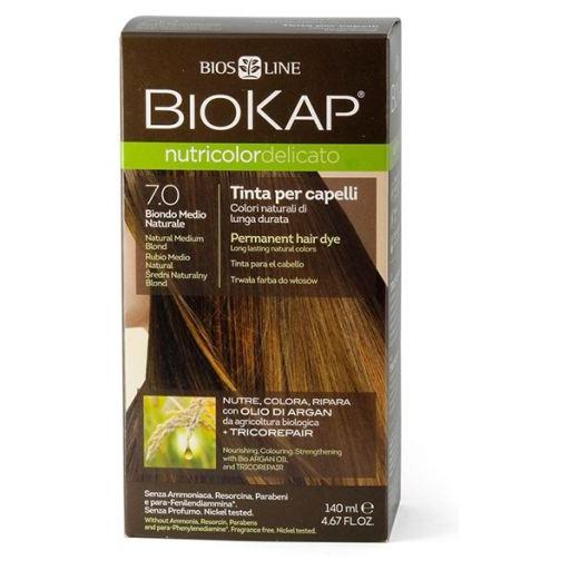 Teinture blonde moyenne naturelle Delicato Dye 7.00 Biokap 140 ml