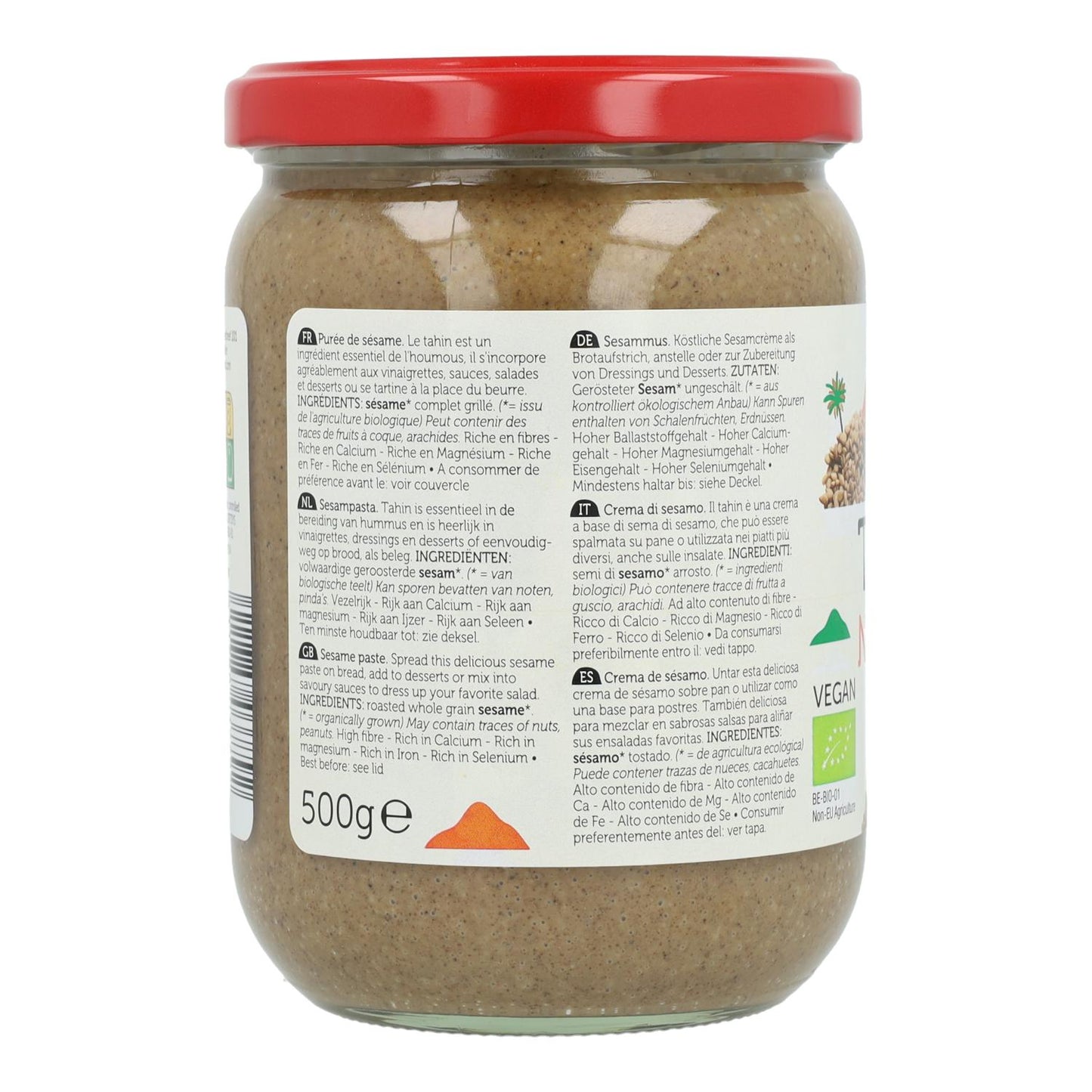 Tahini sans sel, bio, citron vert, 500 g