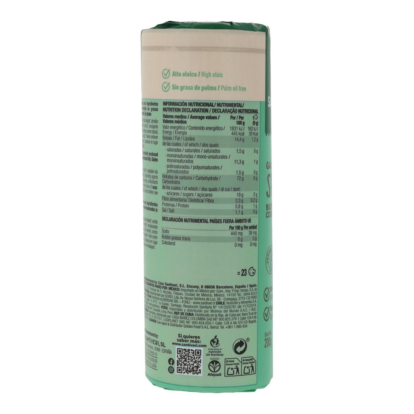 Ciasteczka pełnoziarniste z kaszą gryczaną Bio Santiveri 200 g