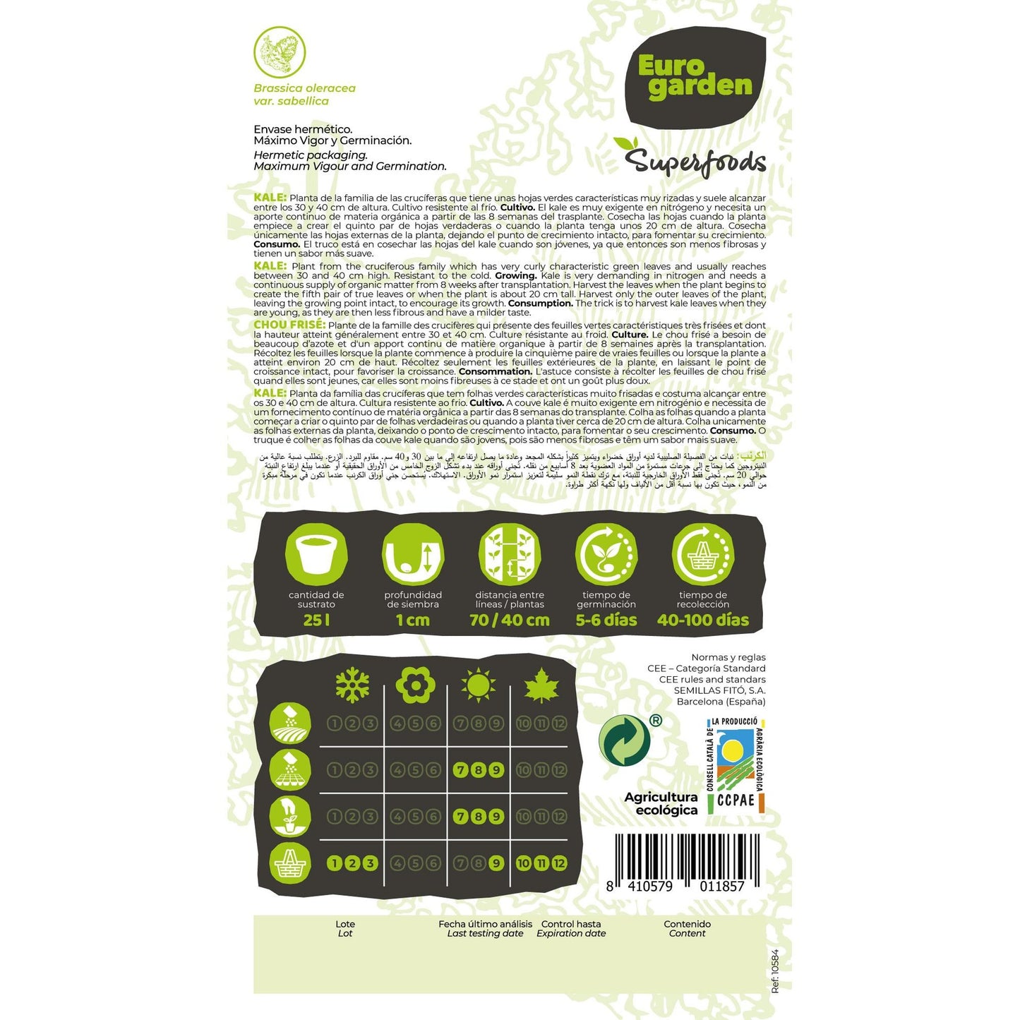 Ekologiczne nasiona jarmużu Westlande Herfst Vitalfoods