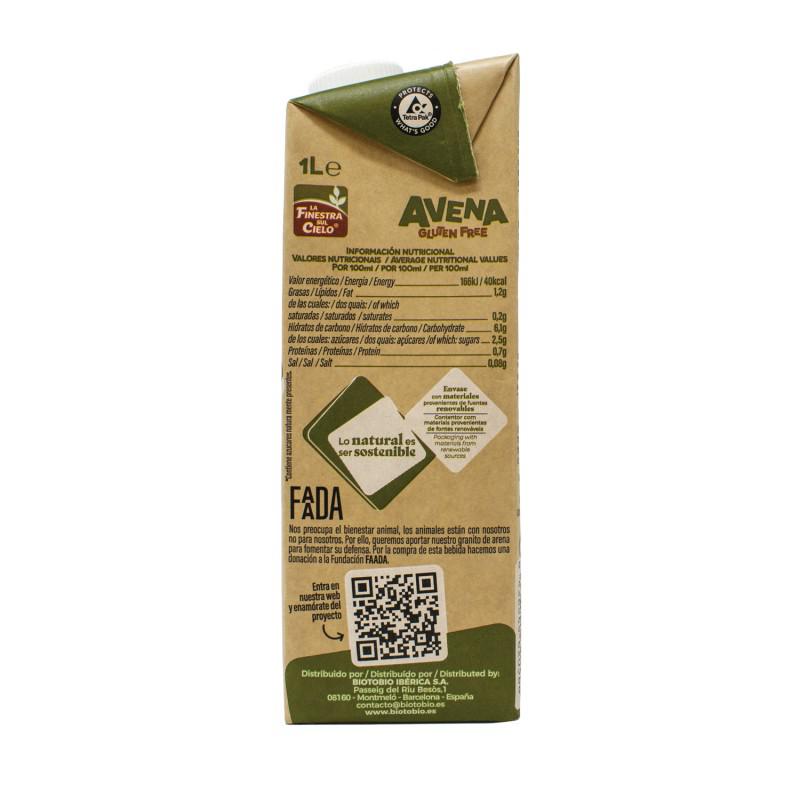 Bevanda di avena senza glutine Bio La Finestra Sul Cielo 1 L