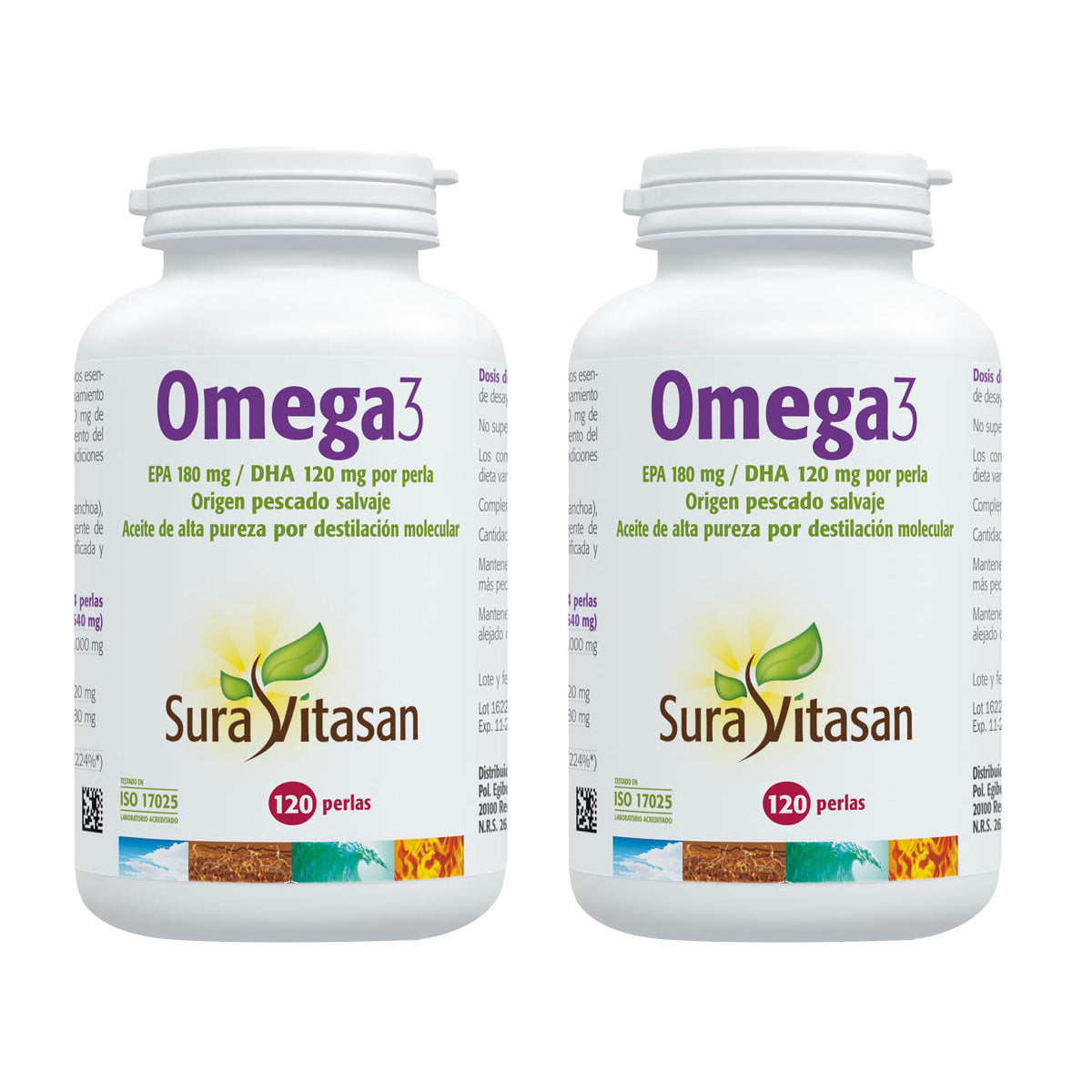 Zestaw 2x Omega 3, Sura Vitasan, 120 kapsułek