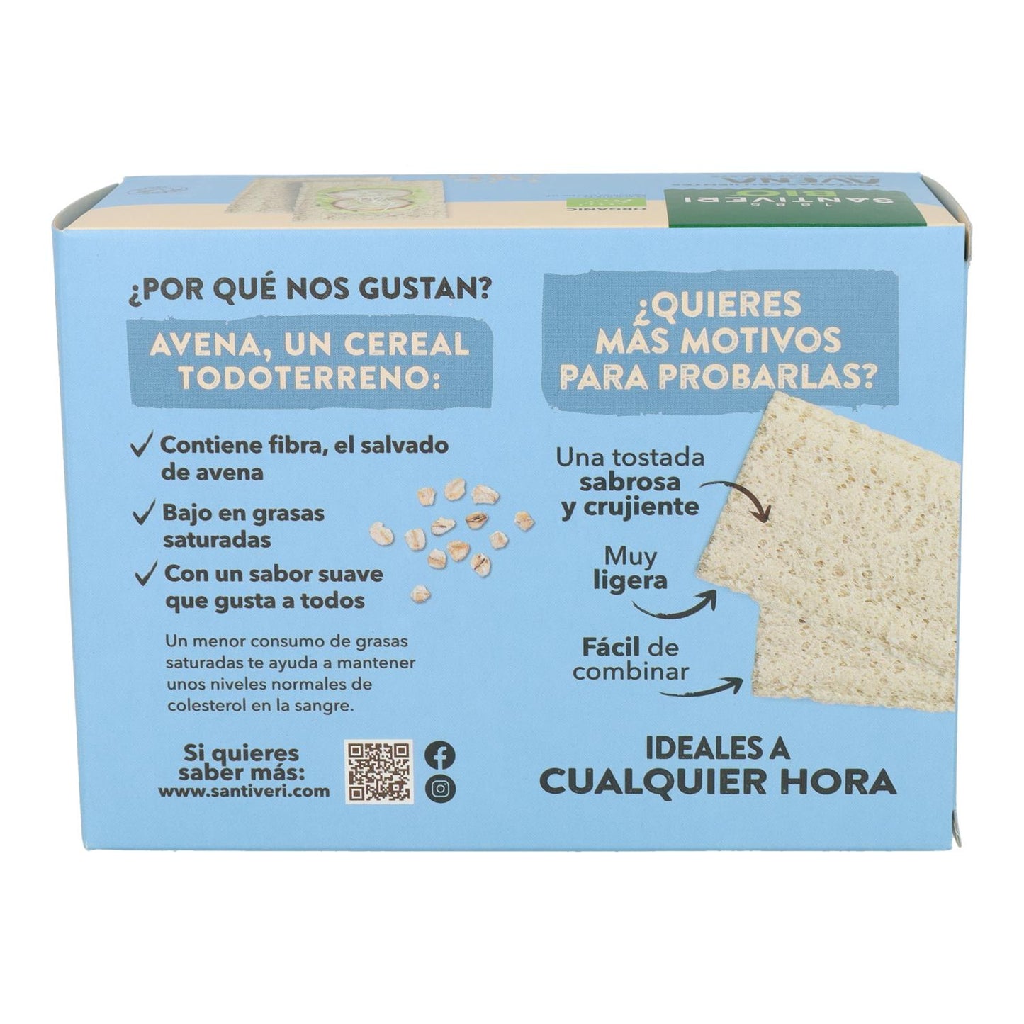 Leichte und knusprige Haferflocken-Toasts Santiveri 100 g